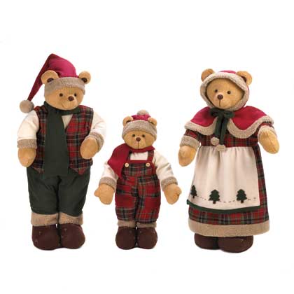 Festive Santa Bear Family