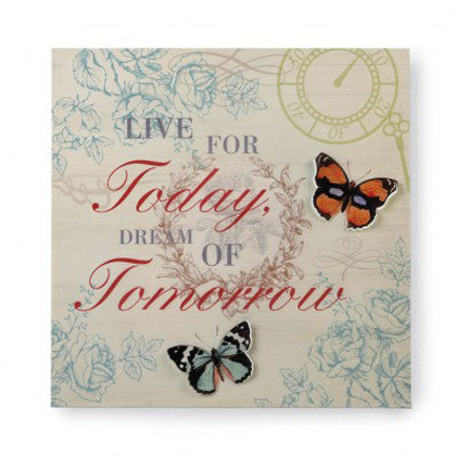 Live Butterfly Tin Wall Art