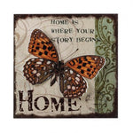 Home Butterfly Tin Wall Art