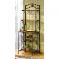 BAKER’S STYLE WINE AND GLASS RACK